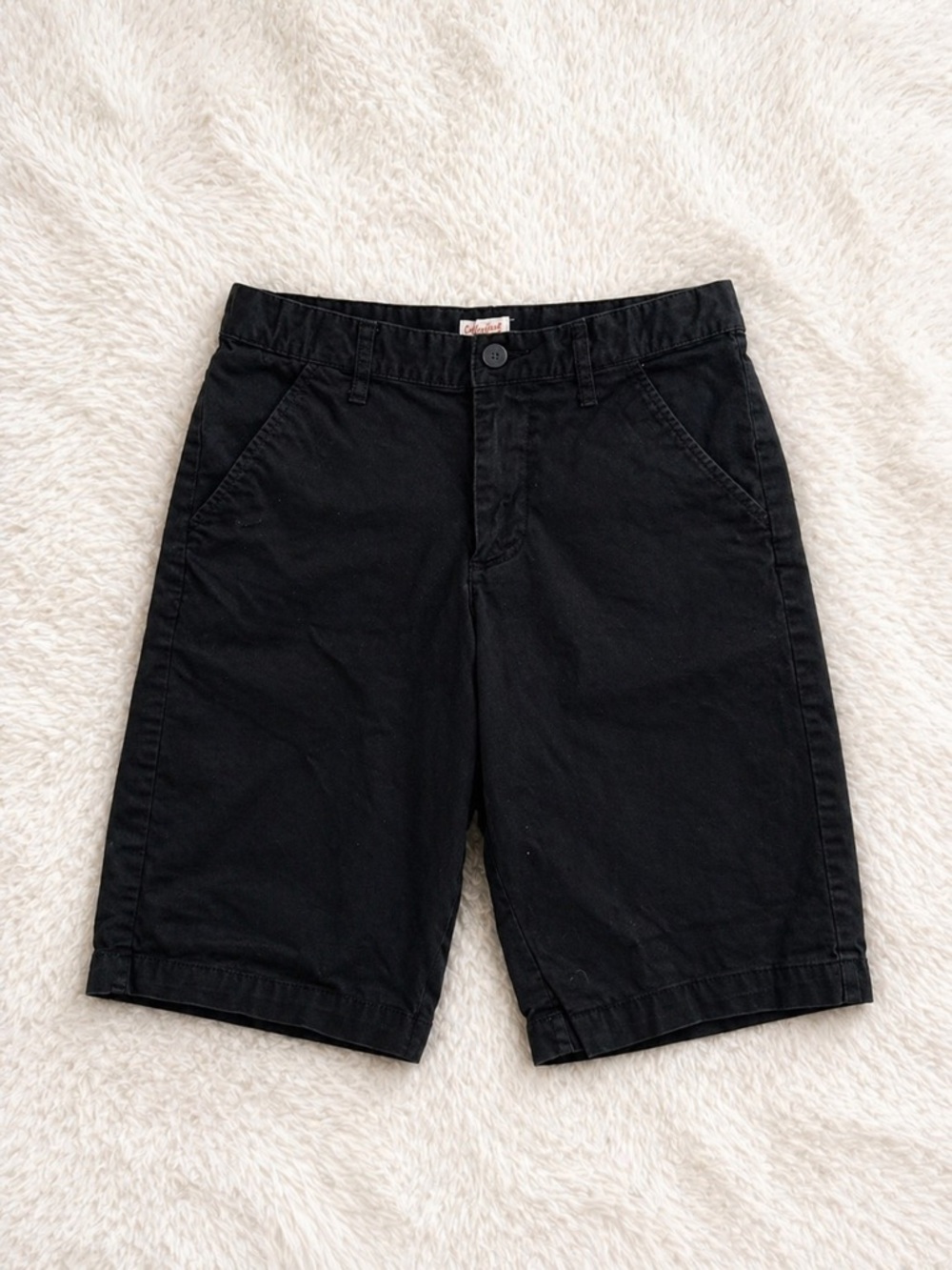 Cat & Jack Black School Uniform Shorts Size 14 Boys Flat Front Chino Shorts